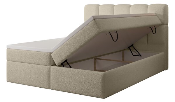 MASSIMO kárpitozott boxspring ágy 120x200 - bézs