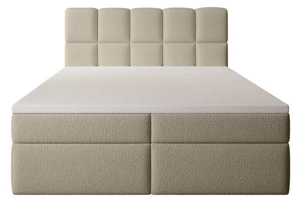 MASSIMO kárpitozott boxspring ágy 120x200 - bézs