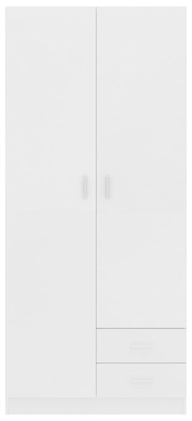 Fehér szerelt fa ruhásszekrény 80 x 52 x 180 cm