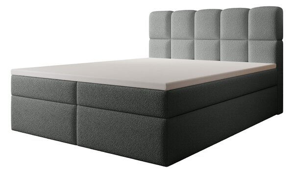MASSIMO kárpitozott boxspring ágy 120x200 - szürke