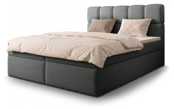MASSIMO kárpitozott boxspring ágy 120x200 - szürke