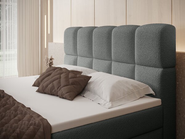 MASSIMO kárpitozott boxspring ágy 120x200 - szürke