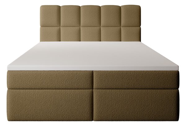 MASSIMO kárpitozott boxspring ágy 120x200 - barna