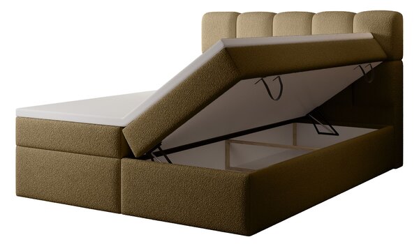 MASSIMO kárpitozott boxspring ágy 120x200 - barna