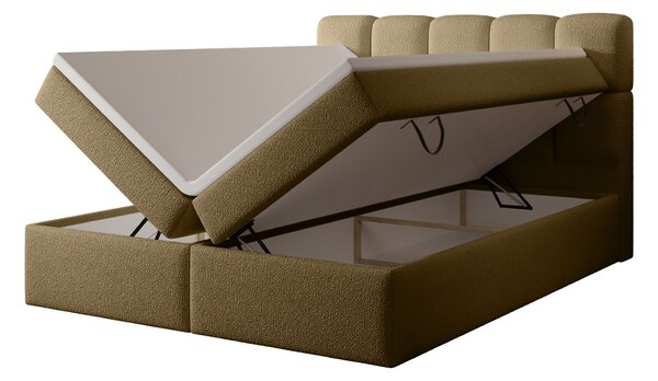 MASSIMO kárpitozott boxspring ágy 120x200 - barna