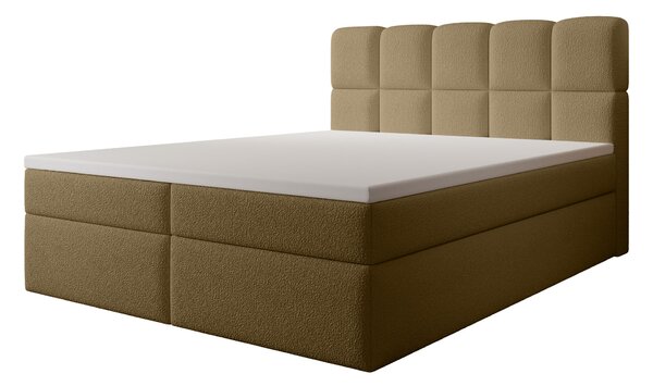 MASSIMO kárpitozott boxspring ágy 120x200 - barna
