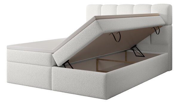 MASSIMO kárpitozott boxspring ágy 120x200 - fehér