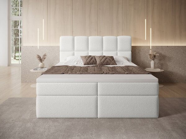 MASSIMO kárpitozott boxspring ágy 120x200 - fehér
