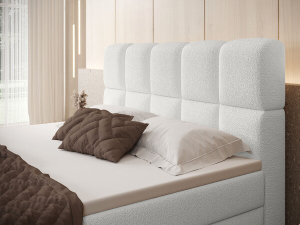 MASSIMO kárpitozott boxspring ágy 120x200 - fehér