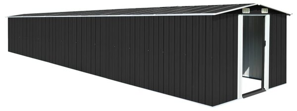 Antracitszürke horganyzott acél kerti fészer 257 x 779 x 181 cm