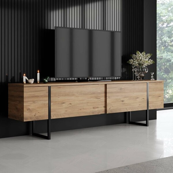 Hanah Home TV állvány Atlantic Pine Black Luxe - Atlantic Pine, Black