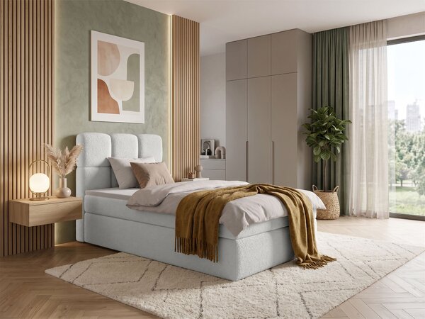 MASSIMO kárpitozott boxspring ágy 90x200 - fehér