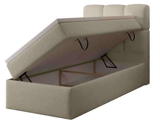 MASSIMO kárpitozott boxspring ágy 90x200 - bézs