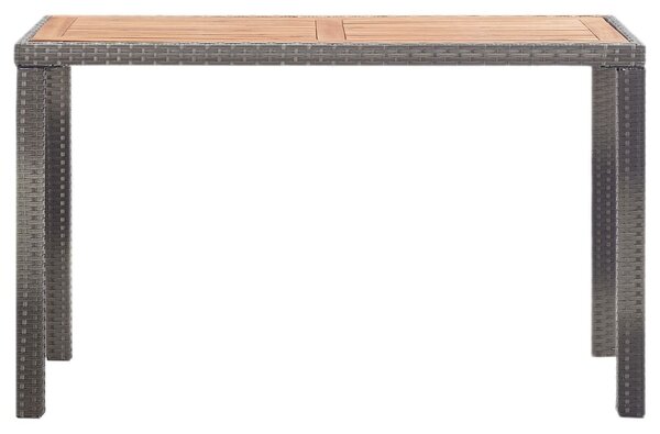 Antracitszürke és barna akácfa kerti asztal 123 x 60 x 74 cm