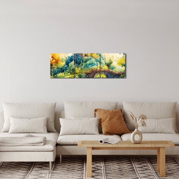 Kép - Mesebeli kastély (órával) (90x30 cm)