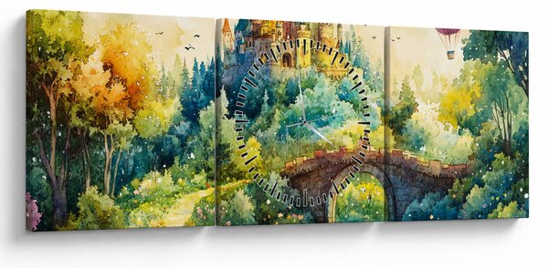 Kép - Mesebeli kastély (órával) (90x30 cm)