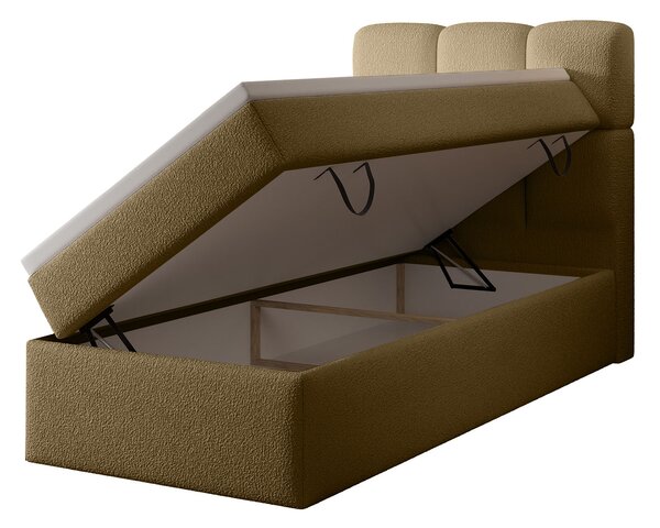 MASSIMO kárpitozott boxspring ágy 90x200 - barna