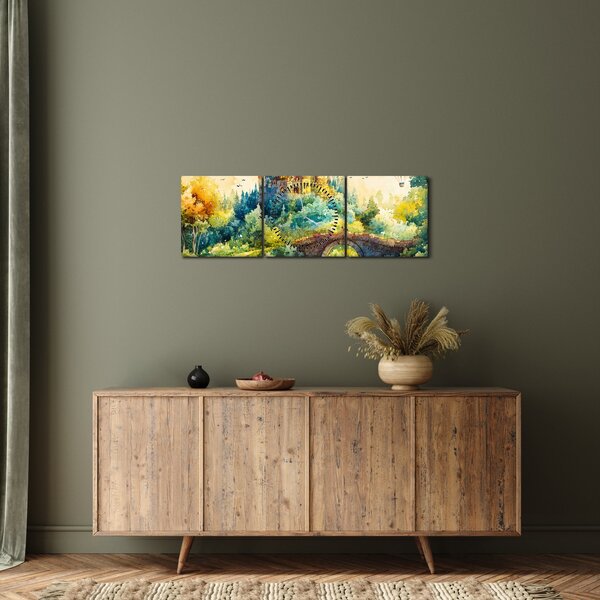 Kép - Mesebeli kastély (órával) (90x30 cm)