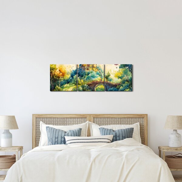Kép - Mesebeli kastély (órával) (90x30 cm)
