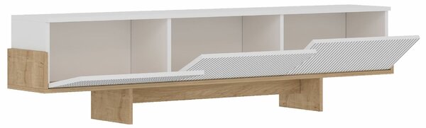 Hanah Home TV állvány Fehér Zafír Tölgy Hege - Fehér, Zafír Tölgy