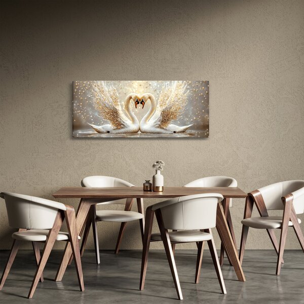 Kép - Arany hattyúk (120x50 cm)