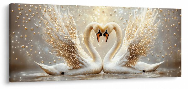 Kép - Arany hattyúk (120x50 cm)