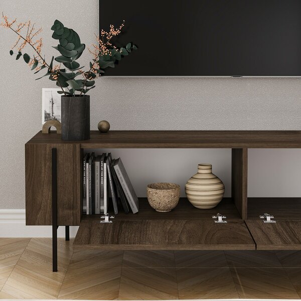 Hanah Home TV Stand Walnut Herman - Walnut