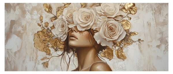 Kép - Lány rózsákkal (120x50 cm)