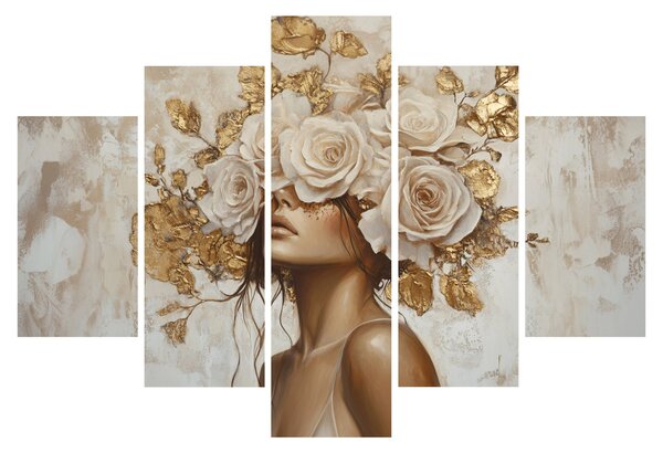 Kép - Lány rózsákkal (150x105 cm)