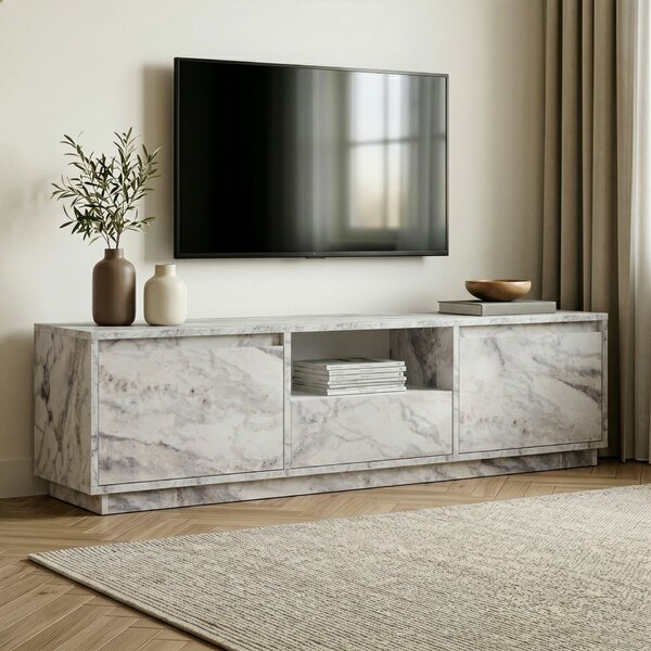 Hanah Home TV Stand Freesia Marble Vanguard - Fressia Marble v2