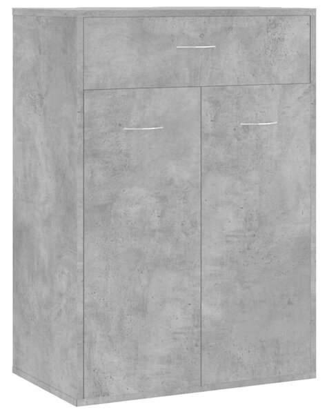 Betonszürke szerelt fa cipősszekrény 60 x 35 x 84 cm