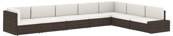 2 személyes szürke elemes polyrattan kanapé