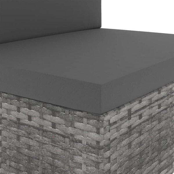 2 részes szürke polyrattan kerti ülőgarnitúra