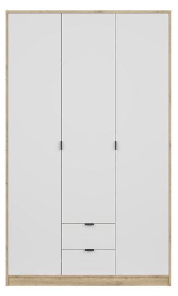 NEPON szekrény 118x197x54 - artisan tölgy / fehér