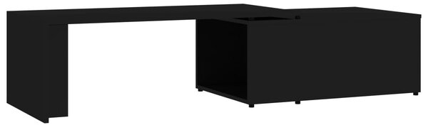 Fekete szerelt fa dohányzóasztal 150 x 50 x 35 cm
