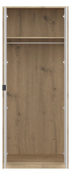 NEPON szekrény 80x197x55 - artisan tölgy / fehér