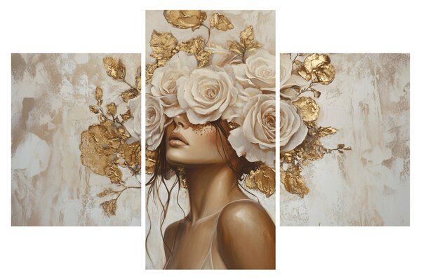 Kép - Lány rózsákkal (90x60 cm)