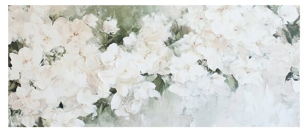Kép - Fehér virág absztrakció (120x50 cm)