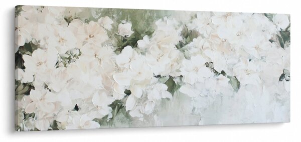 Kép - Fehér virág absztrakció (120x50 cm)