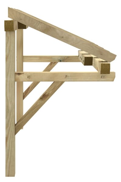 Tömör fenyőfa ajtó előtető 150 x 100 x 100 cm