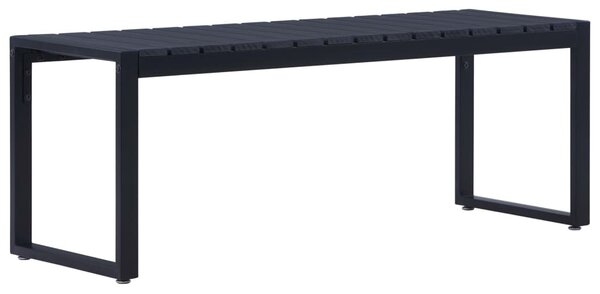 Fekete polisztirol lemez kerti pad 120,5 cm