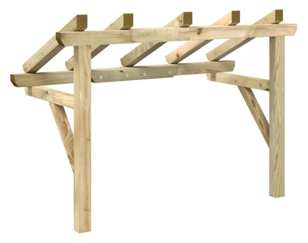 Tömör fenyőfa ajtó előtető 150 x 100 x 100 cm