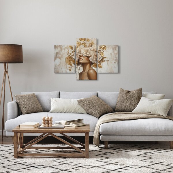 Kép - Lány rózsákkal (90x60 cm)