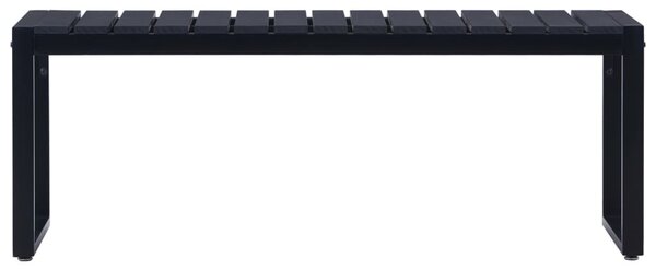 Fekete polisztirol lemez kerti pad 120,5 cm