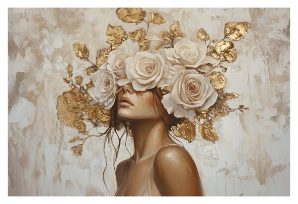 Kép - Lány rózsákkal (90x60 cm)