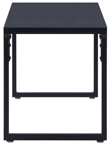 Fekete polisztirol lemez kerti pad 120,5 cm