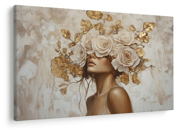 Kép - Lány rózsákkal (90x60 cm)