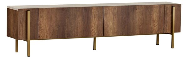 Hanah Home TV Stand Travertine Barok Walnut Gold Nexus - Travertine, Barok Walnut, Gold