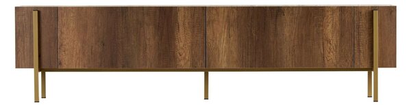 Hanah Home TV Stand Travertine Barok Walnut Gold Nexus - Travertine, Barok Walnut, Gold