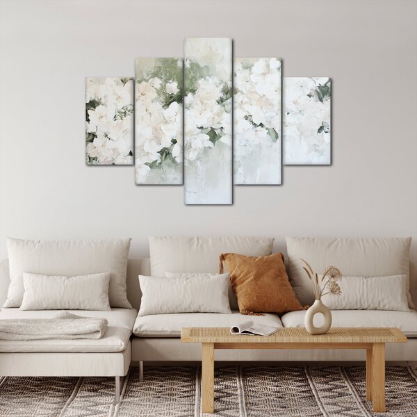 Kép - Fehér virág absztrakció (150x105 cm)